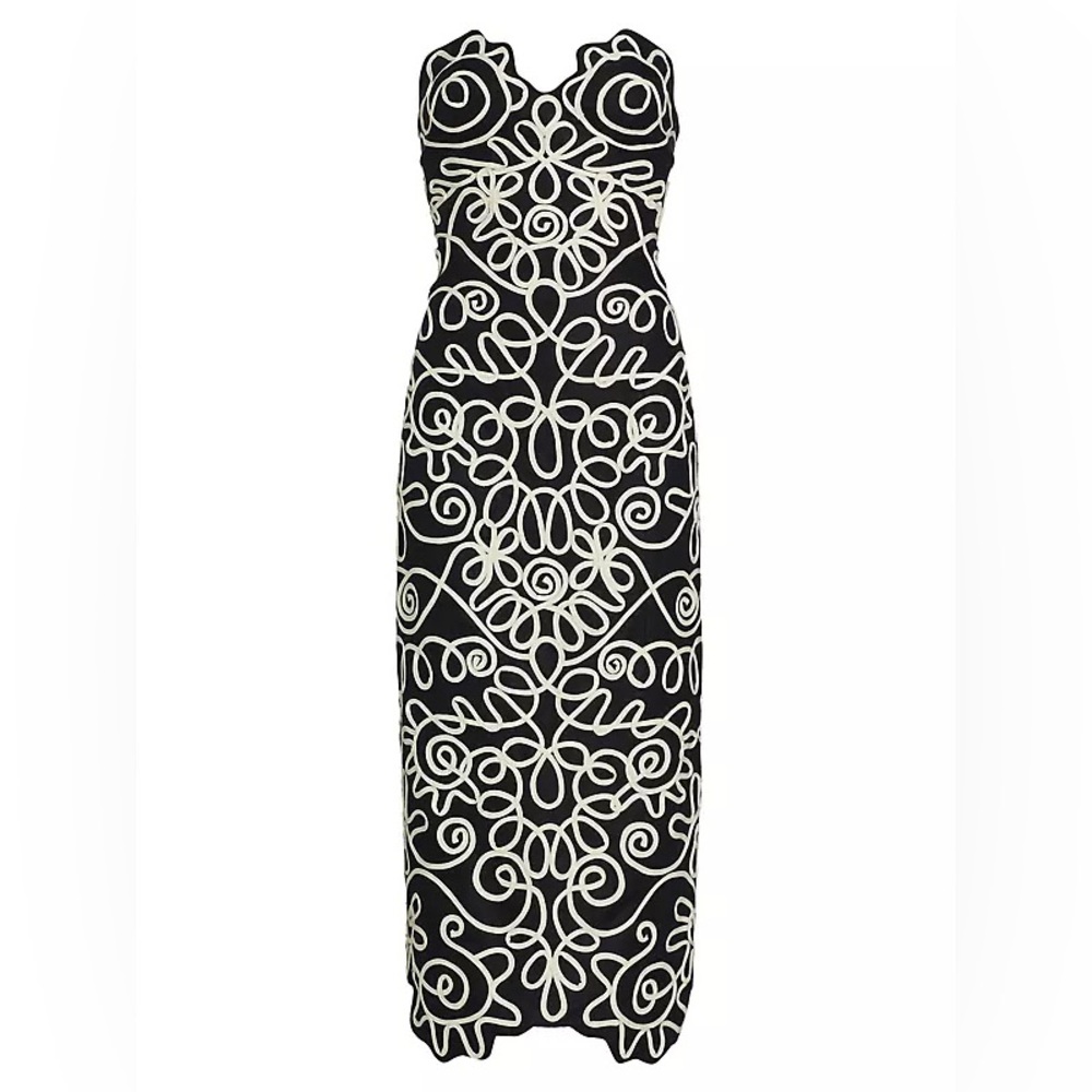 NWT MARA HOFFMAN Stella Dress in Black and White